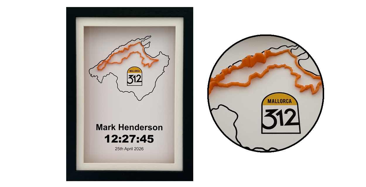 personalised-mallorca-312-framed-print-with-3d-course-profile
